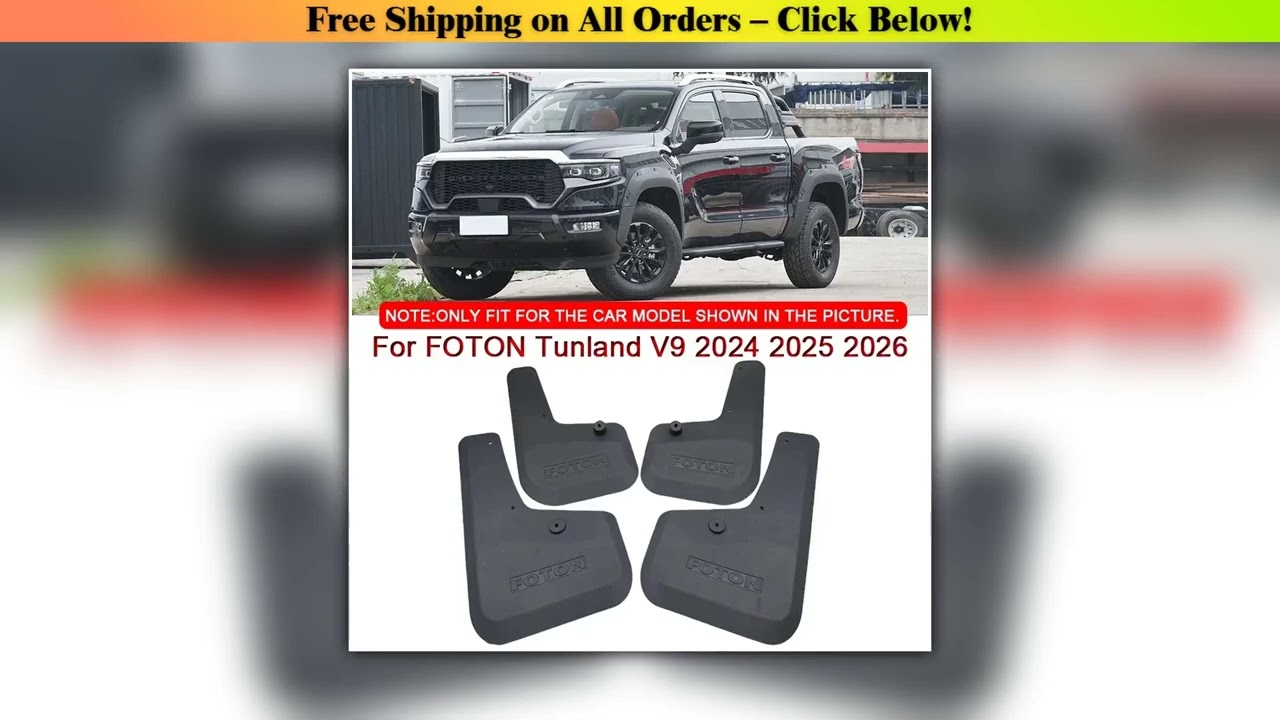 4pcs/lot For FOTON Tunland V9 2024 2025 2026 ABS Car Mud Flaps Splash Guard Mudguards MudFlaps