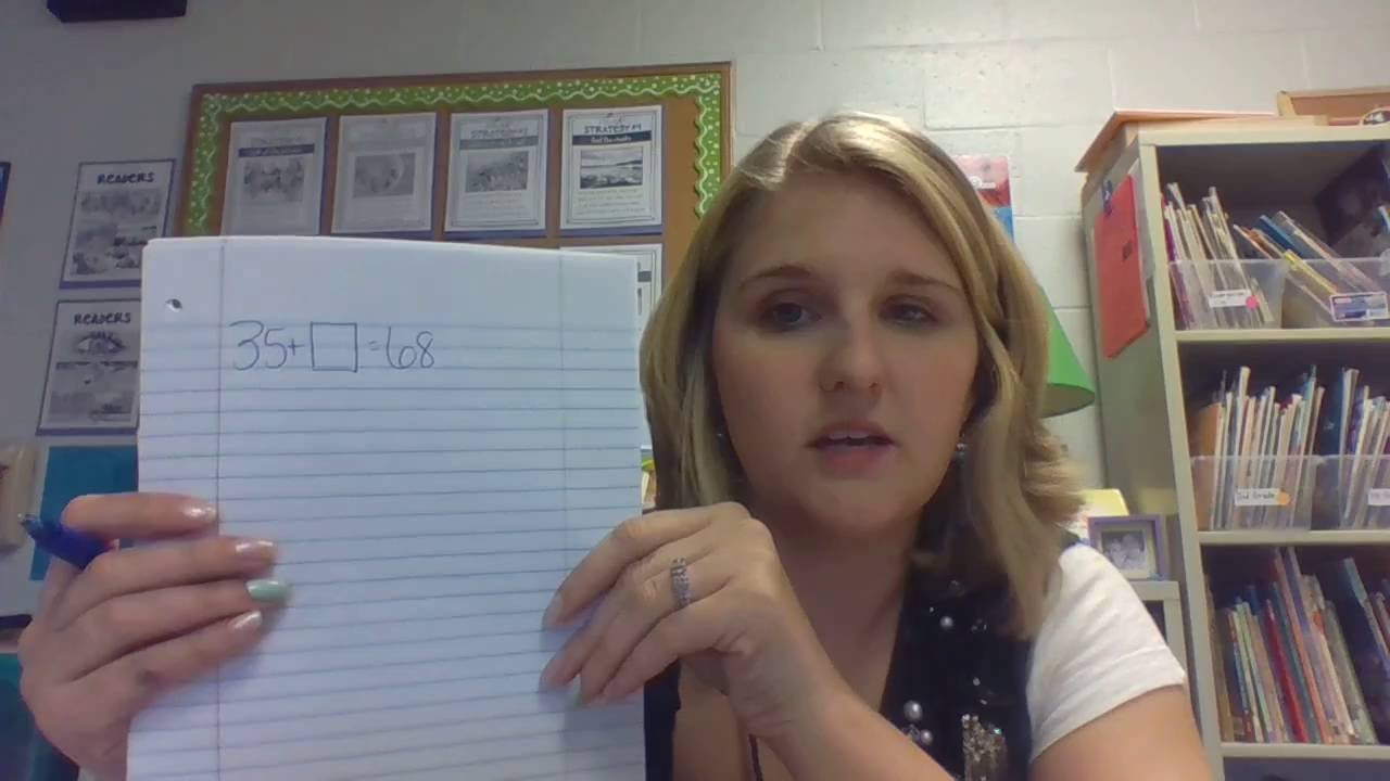 How to use an empty number line to find a missing addend