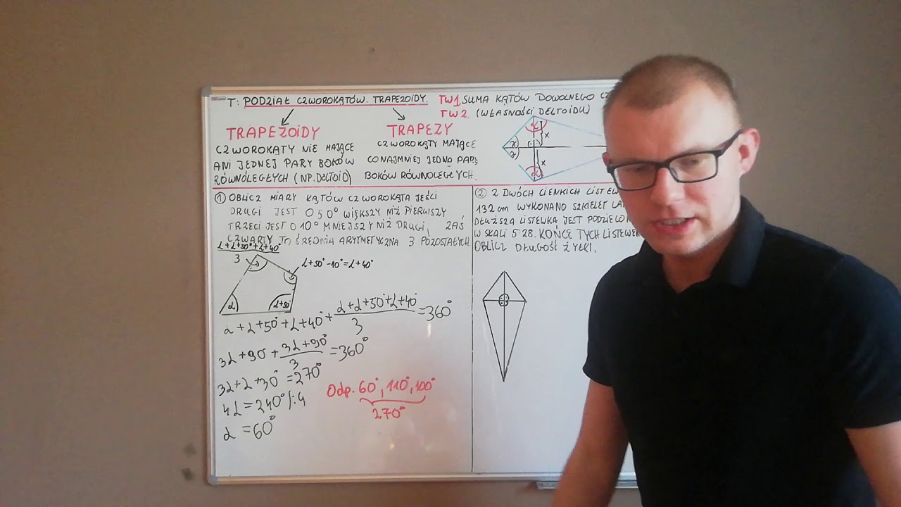 Podział czworokątów. Trapezoidy