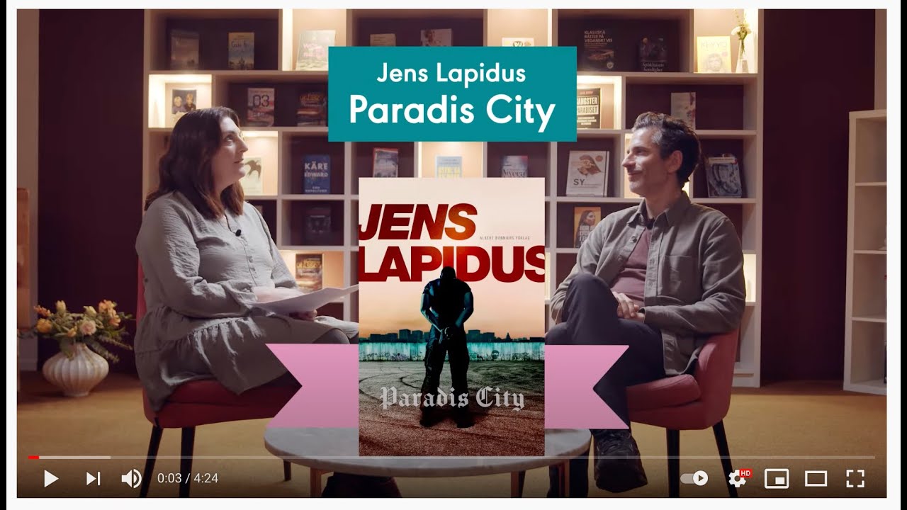 Jens Lapidus, aktuell med den nya romanen Paradis City, intervjuas av Soraya Lavasani