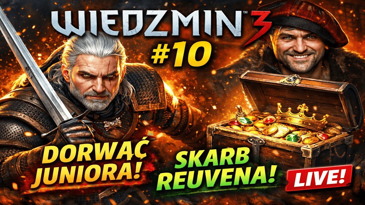Wiedźmin 3 #10 – Dorwać Juniora + Skarb Hrabiego Reuvena | Novigrad robi się gorący 🔥
