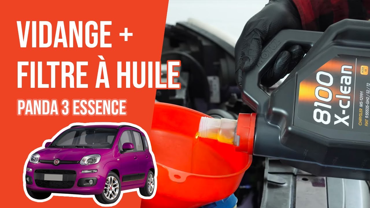 Vidange et changement du filtre à huile Panda 3 1.2 🛢