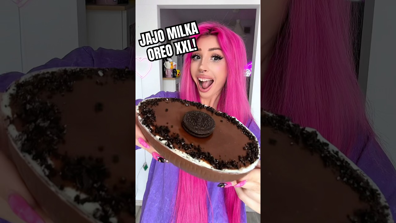 JAJKO MLEKO OREO XXL! 😳💜 #milkaoreo #kinderniespodzianka #kindersurprise #wielkanoc #czekolada