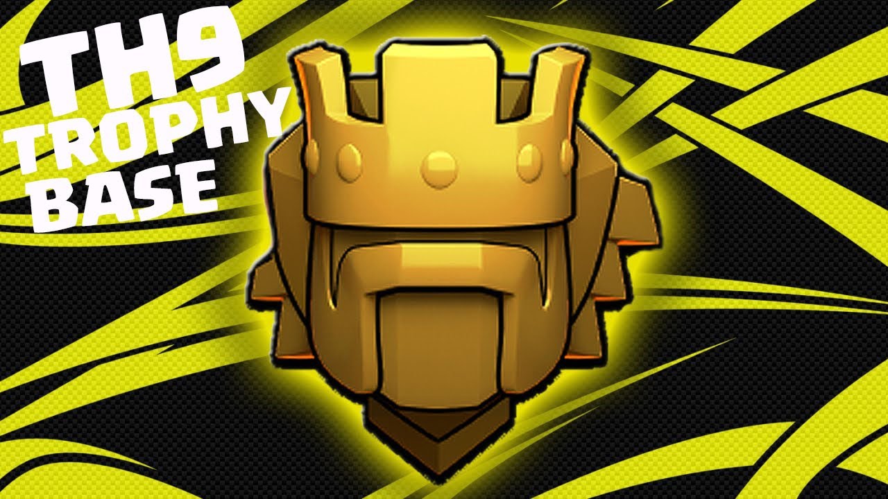Clash Of Clans - TH9 TROPHY BASE! EASY TO TITAN LEAGUE! (Best Trophy Base Of 2017 For TH9!)
