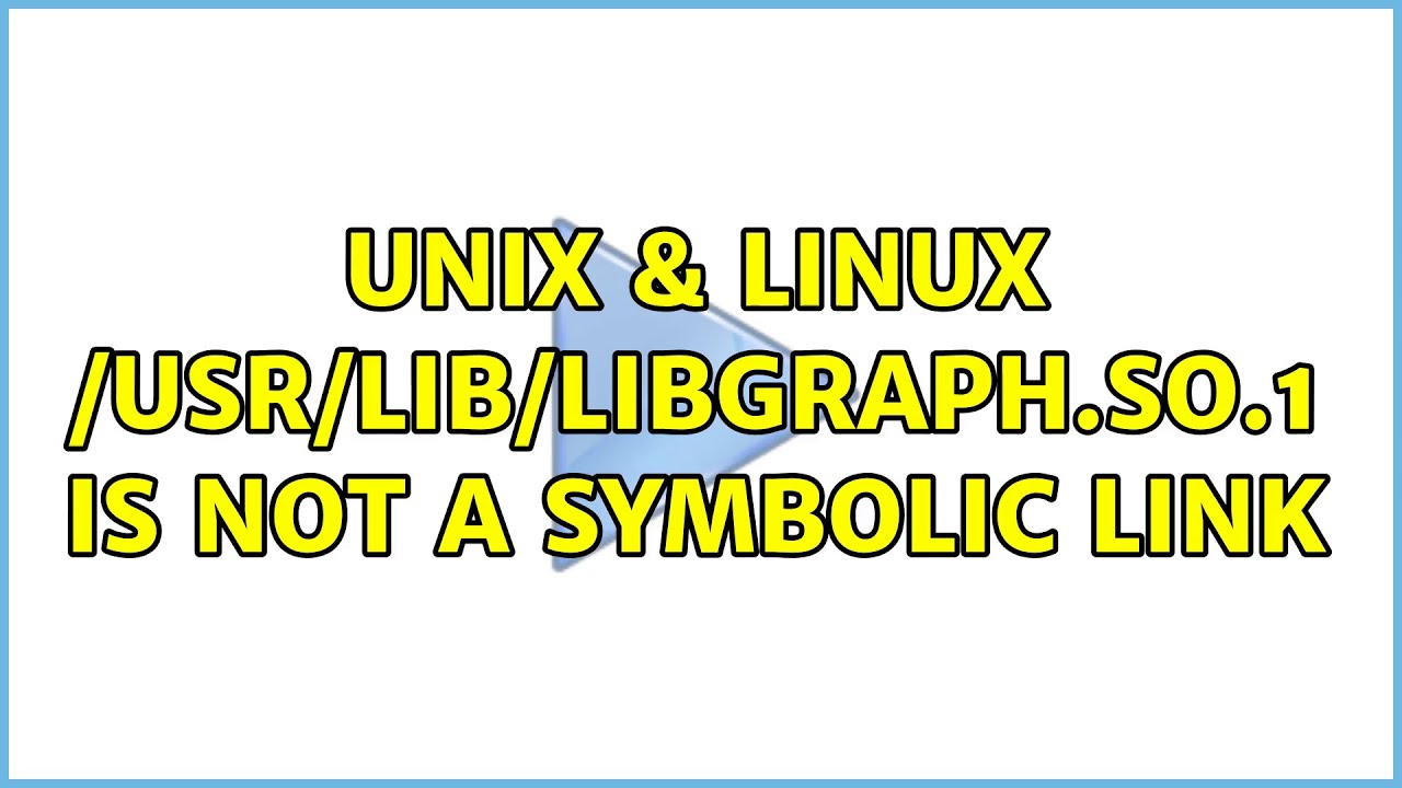 Unix & Linux: /usr/lib/libgraph.so.1 is not a symbolic link