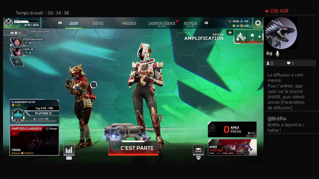 Live apex ranked et go 100 abo