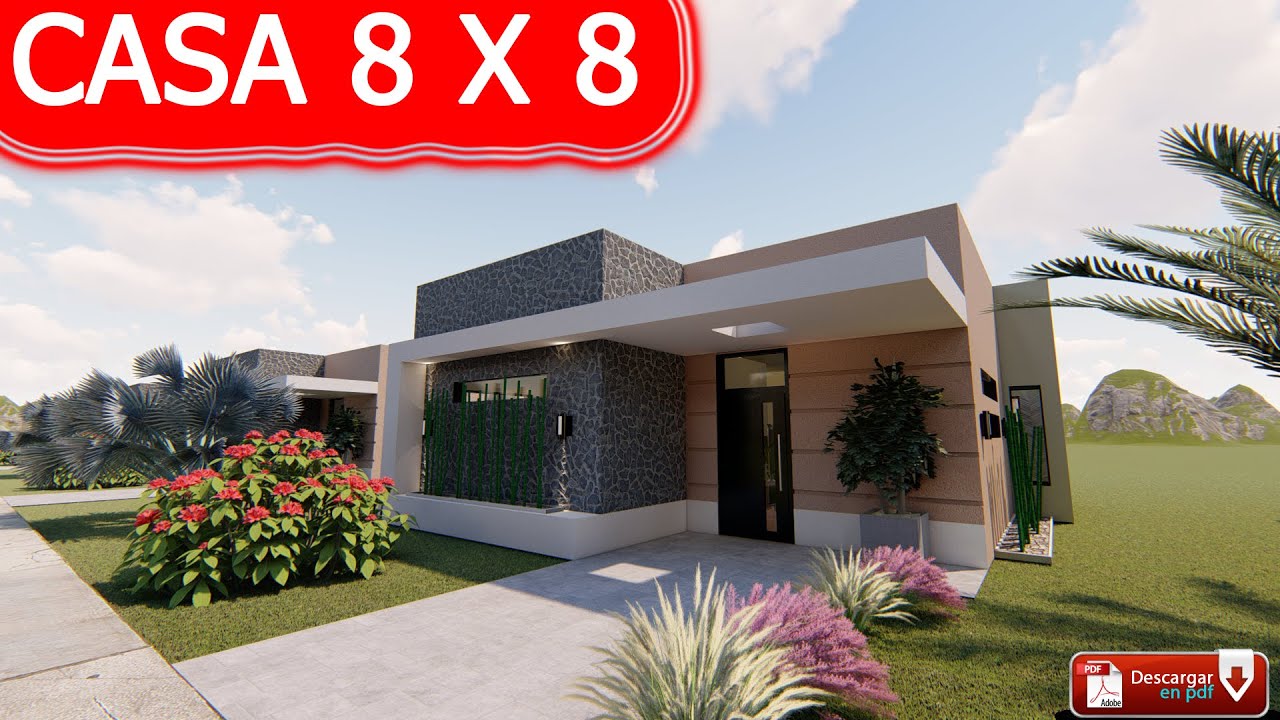 Casa 8 x 8 m / House 8 x 8 m / Rumah 8 x 8 m
