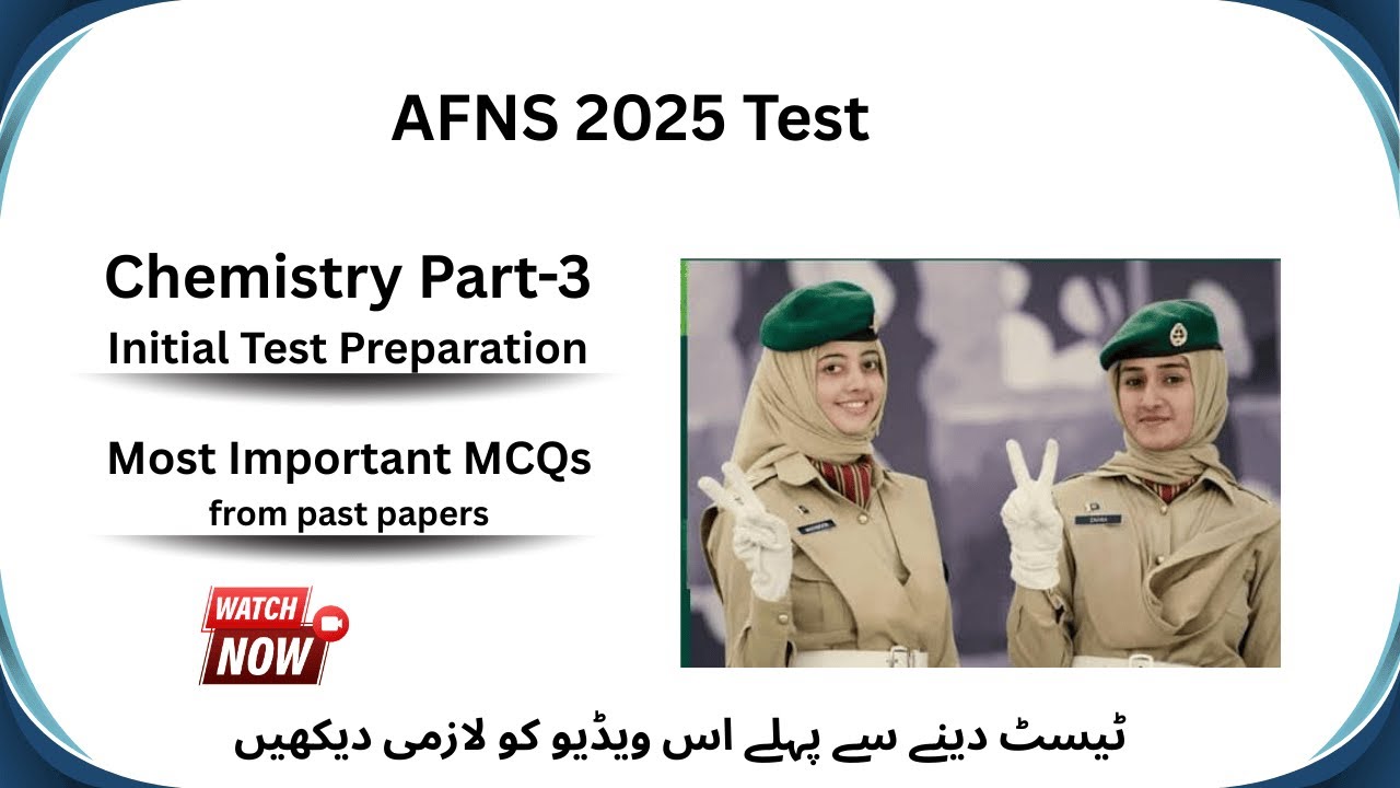 AFNS Chemistry test preparation part-3 #afns #afnstest #chemistry #chemistrytest #initialtest #2025