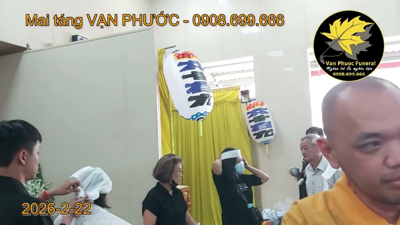 Trại Hòm - Mai Táng Vạn Phước - ĐT: 0908699666 - Lễ nhập liệm 14:00 22/02/2026 tại chùa Vĩnh Nghiêm