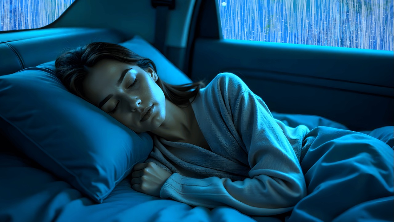 Sleep Like a Baby Tonight with Heavy Rain & Thunder on Cozy Car