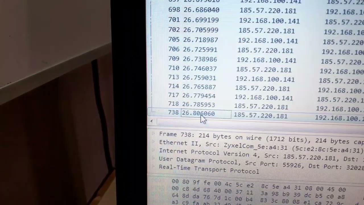 étudier un fichier wireshark d'une capture voip