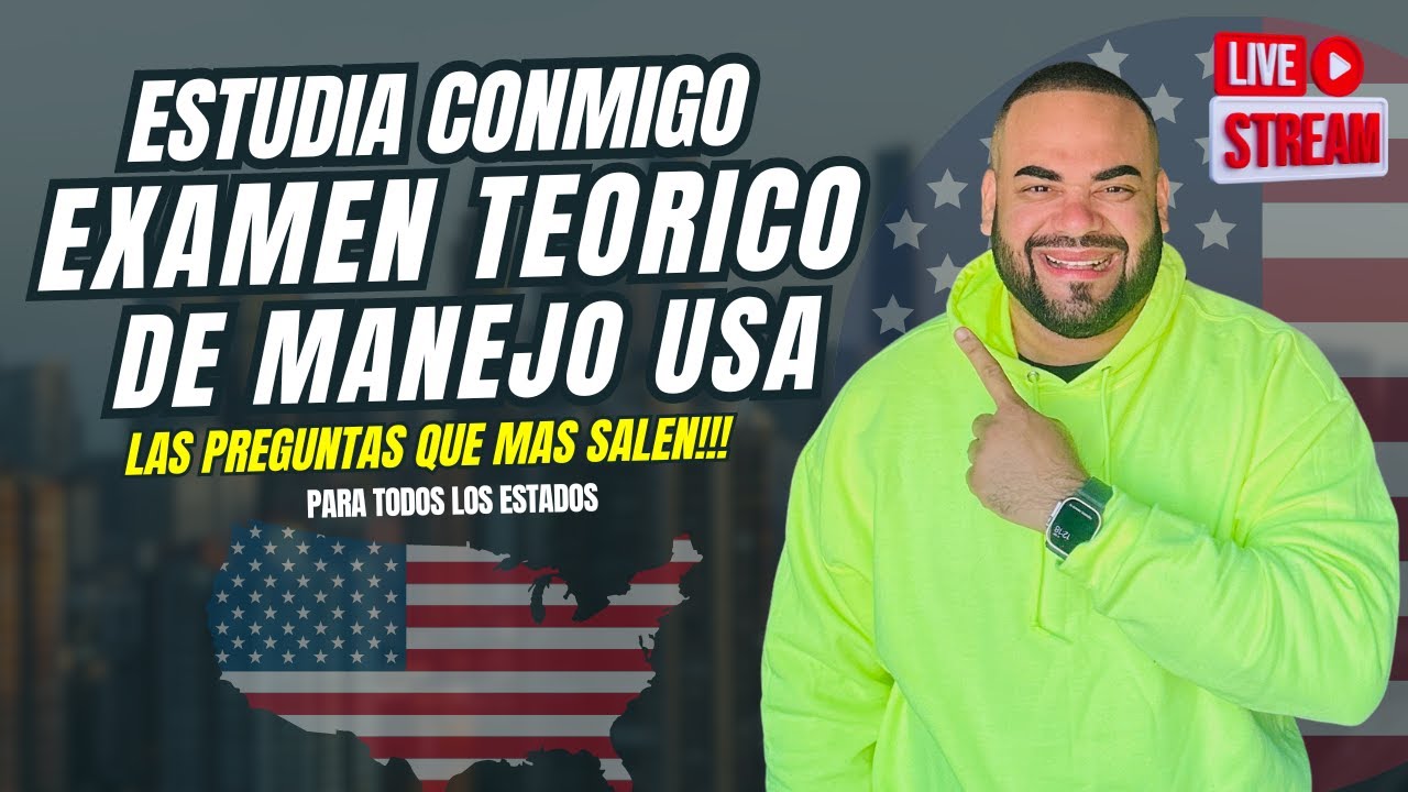 EXAMEN TEORICO DE MANEJO Estados Unidos EN VIVO I Aprobarás con estas preguntas #1