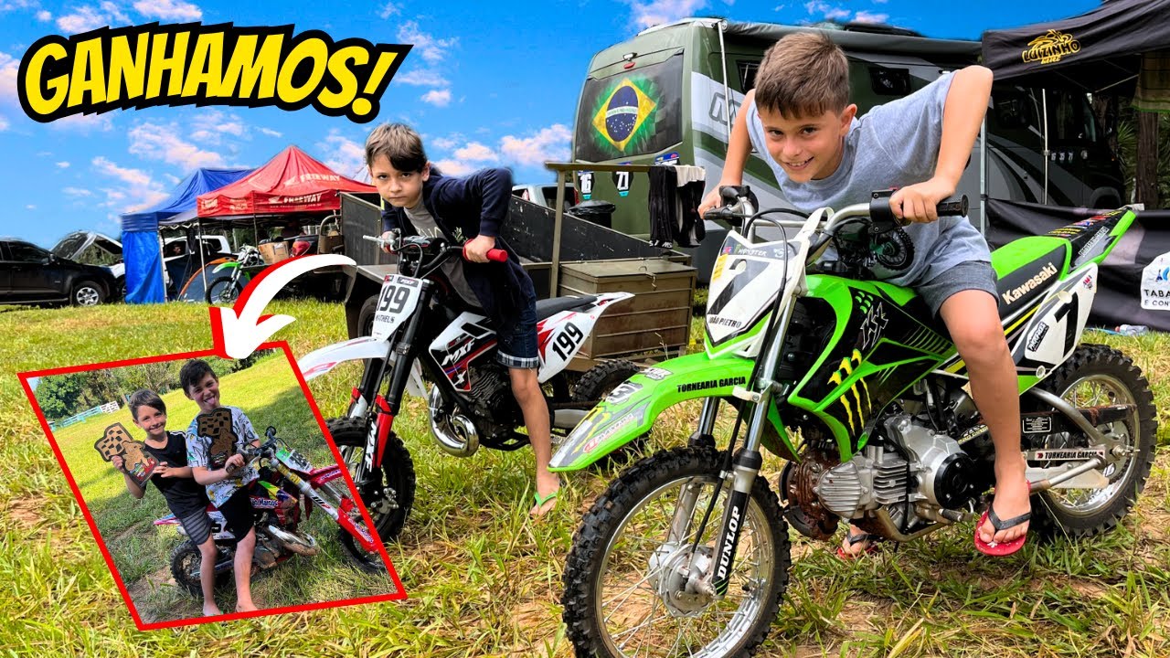 GANHAMOS MUITOS TROFÉUS NA MINHA PRIMEIRA CORRIDA DE MOTO NOVA!
