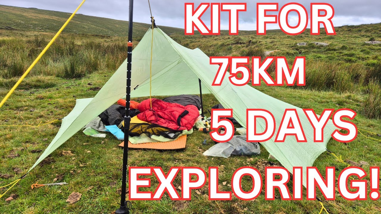 What I took for a SUMMER five day 75km Dartmoor