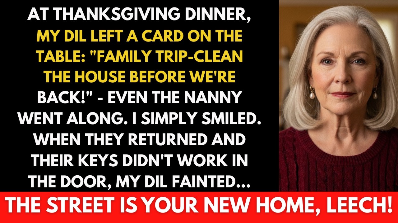At Thanksgiving dinner, my daughter-in-law left a card on the table: “Family trip—clean the house..