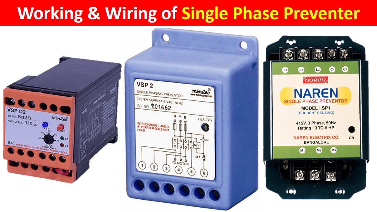 Phase Failure Relay | single phase preventer connection diagram | Electrical Technician