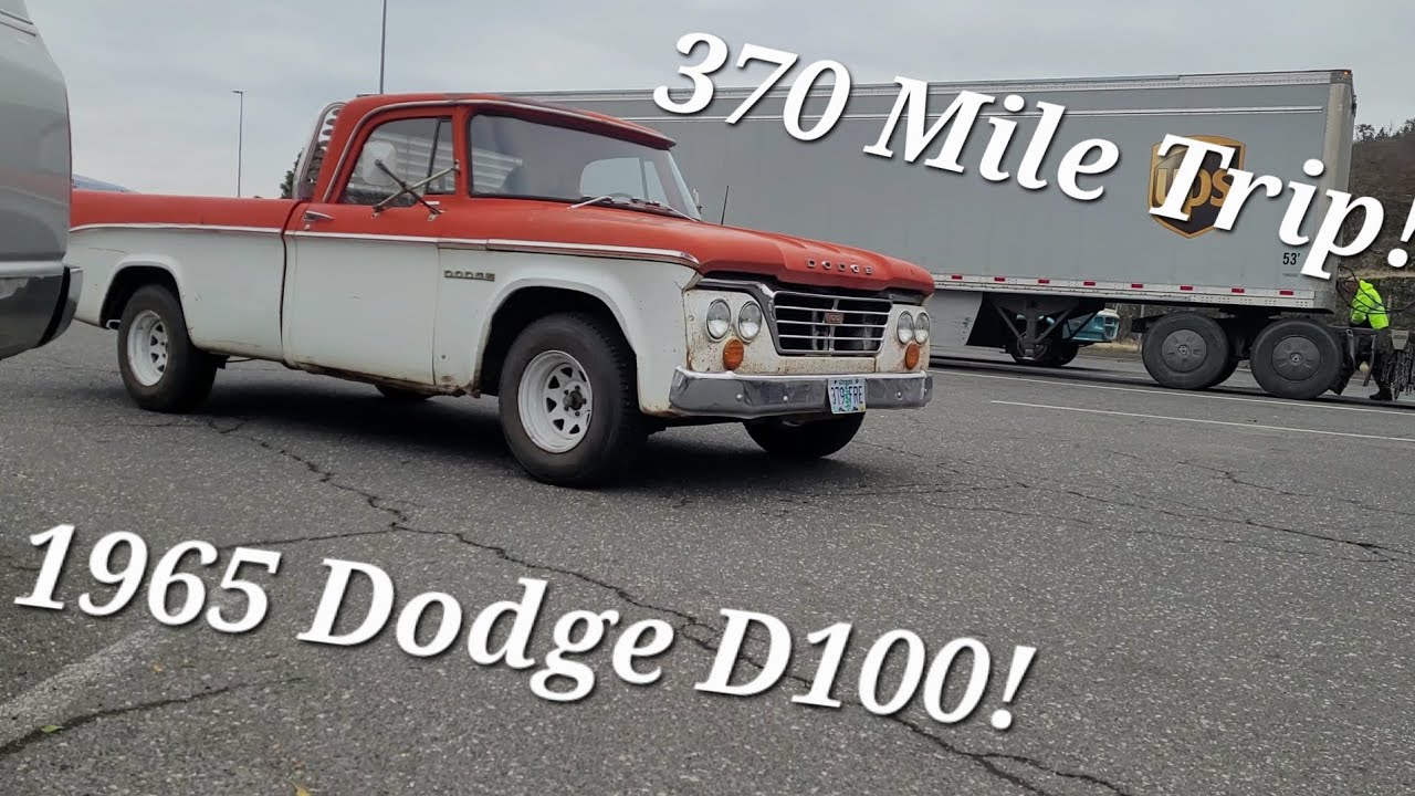 Driving a 1965 Dodge D100 370 miles home! Sweptline Road Trip!