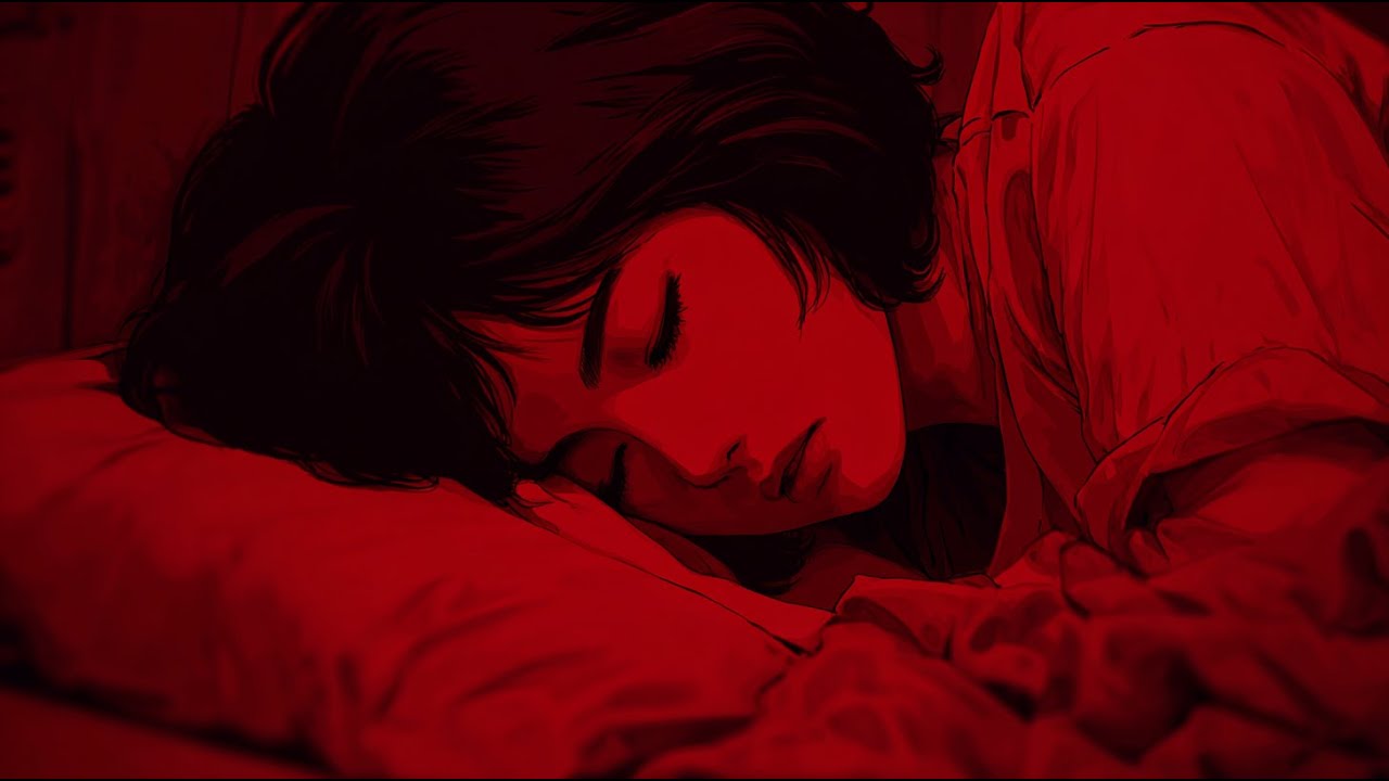 5 Hours Sleep Lofi 🌙 Red Night Vibes | Calm Beats to Fall Asleep