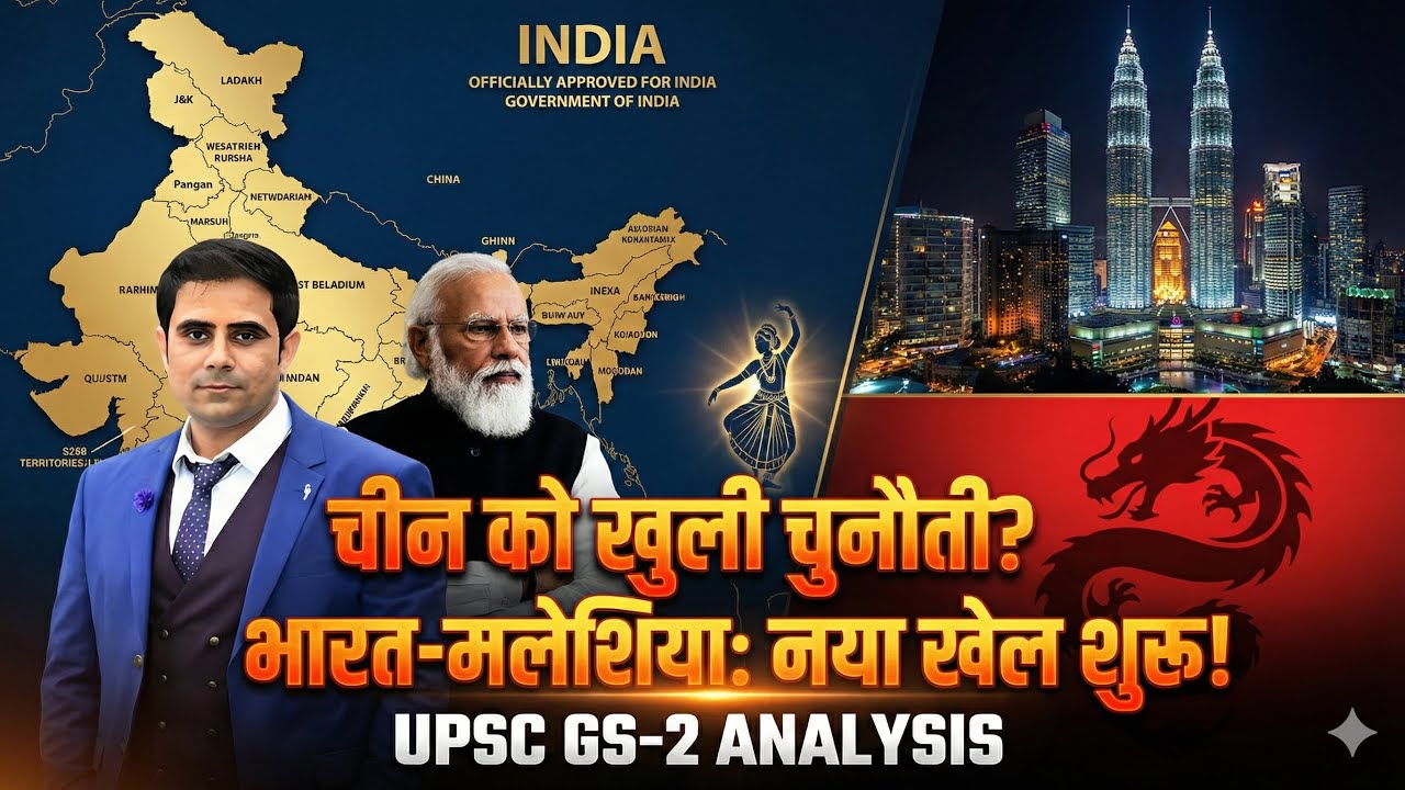 “भारत-मलेशिया नई दोस्ती या चीन को संदेश? 🔥 ‘तमिल कनेक्शन’ से बदलेगा इंडो-पैसिफिक खेल | UPSC GS-2 