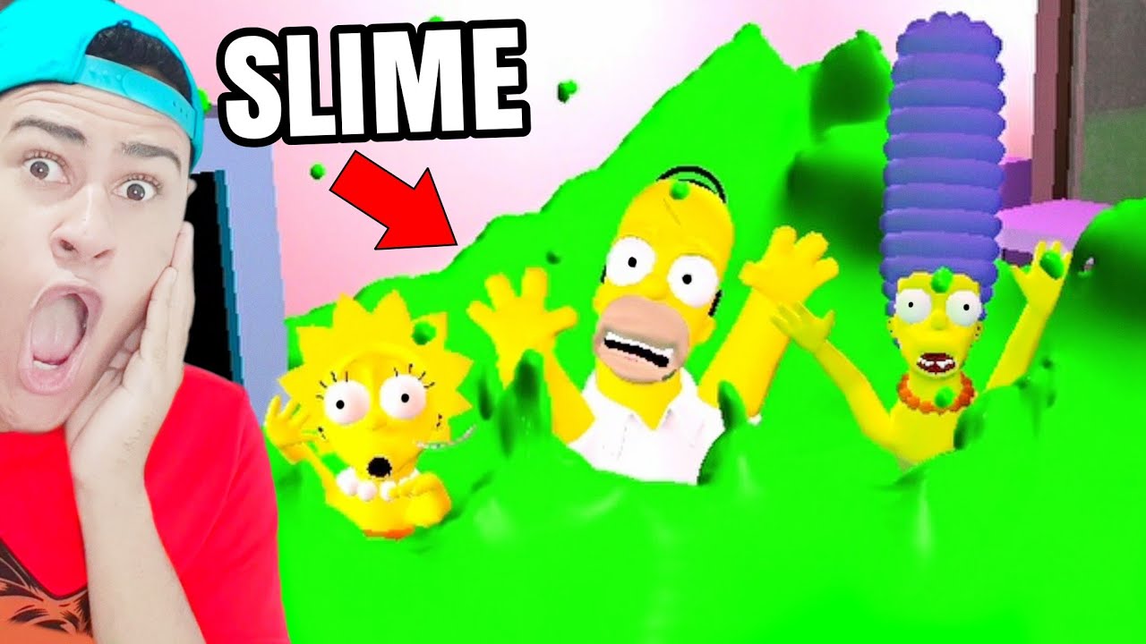 ENCHI A CASA DOS SIMPSONS DE SLIME!! 😱