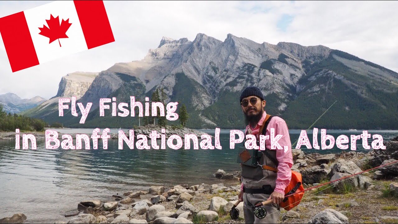 Fly Fishing in Banff National Park, Alberta, Canada カナダのバンフ国立公園でフライフィッシング