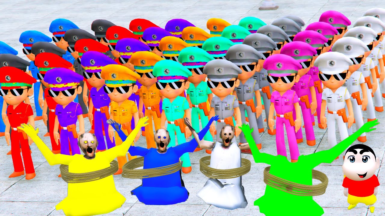 😎👿 1000 Little Singham Mil Kar Colorful Granny Ko Pakad Lia 🤣 in Gta 5 Gta5 Gameplay