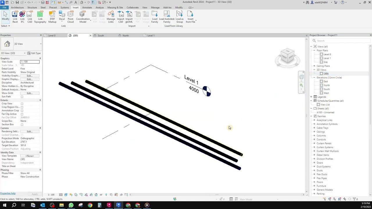 Revit Set Up Color Using Pipe System