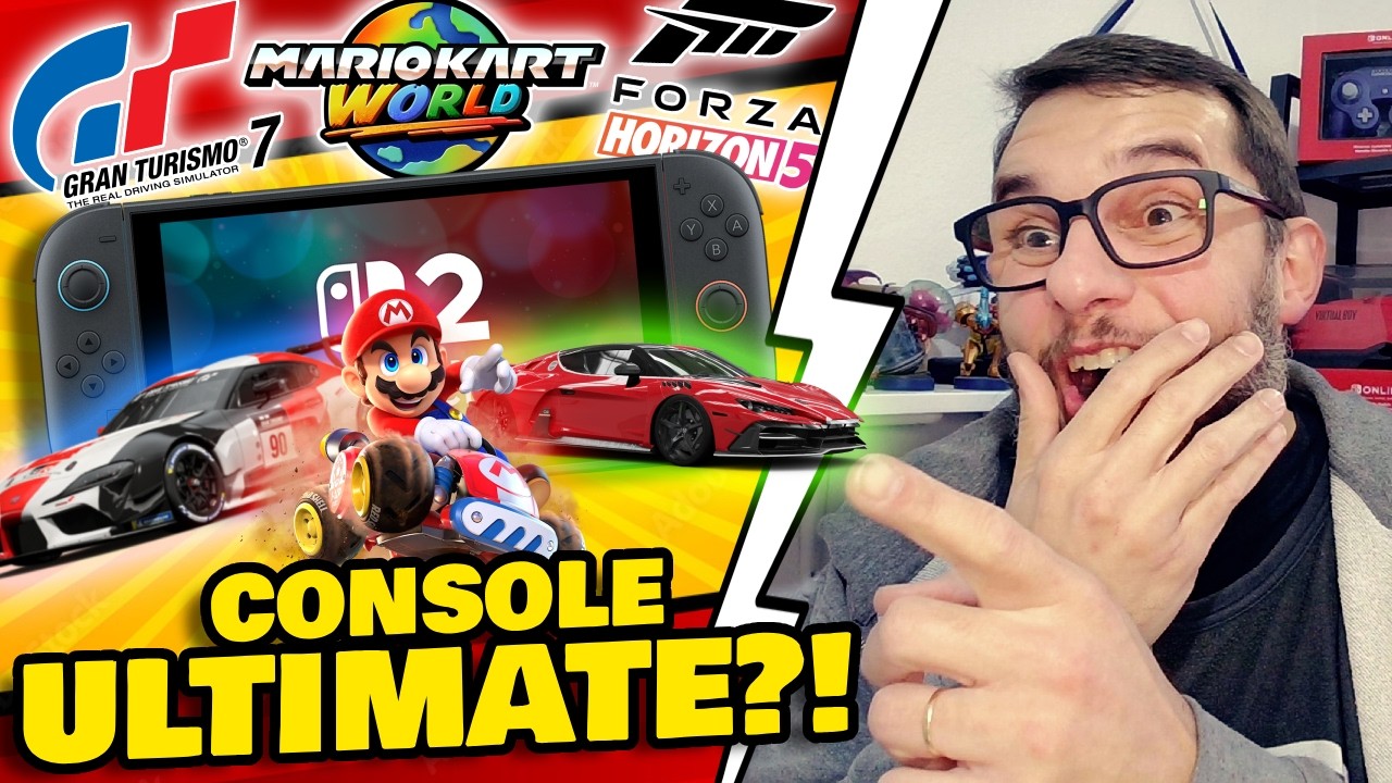 Gran Turismo 7 + Forza Horizon 5 + Mario Kart World no mesmo console?!