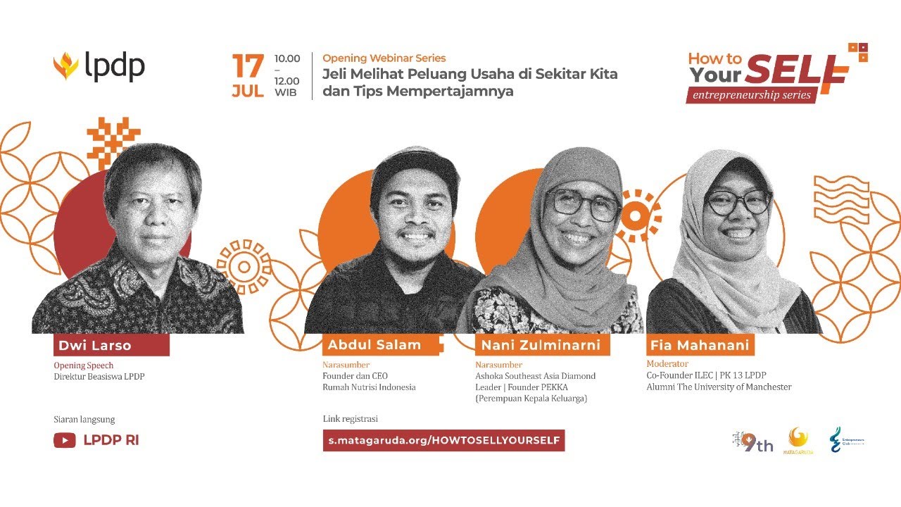 LPDP - Webinar How to Sell Yourself - JELI MELIHAT PELUANG USAHA DI SEKITAR  DAN TIPS MEMPERTAJAMNYA