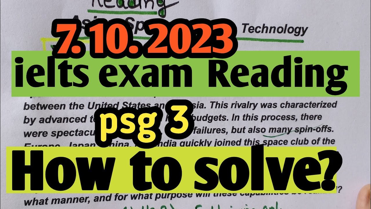 7oct 2023ieltsexam reading answers ||space technolgy reading ans | ielts reading tips and tricks