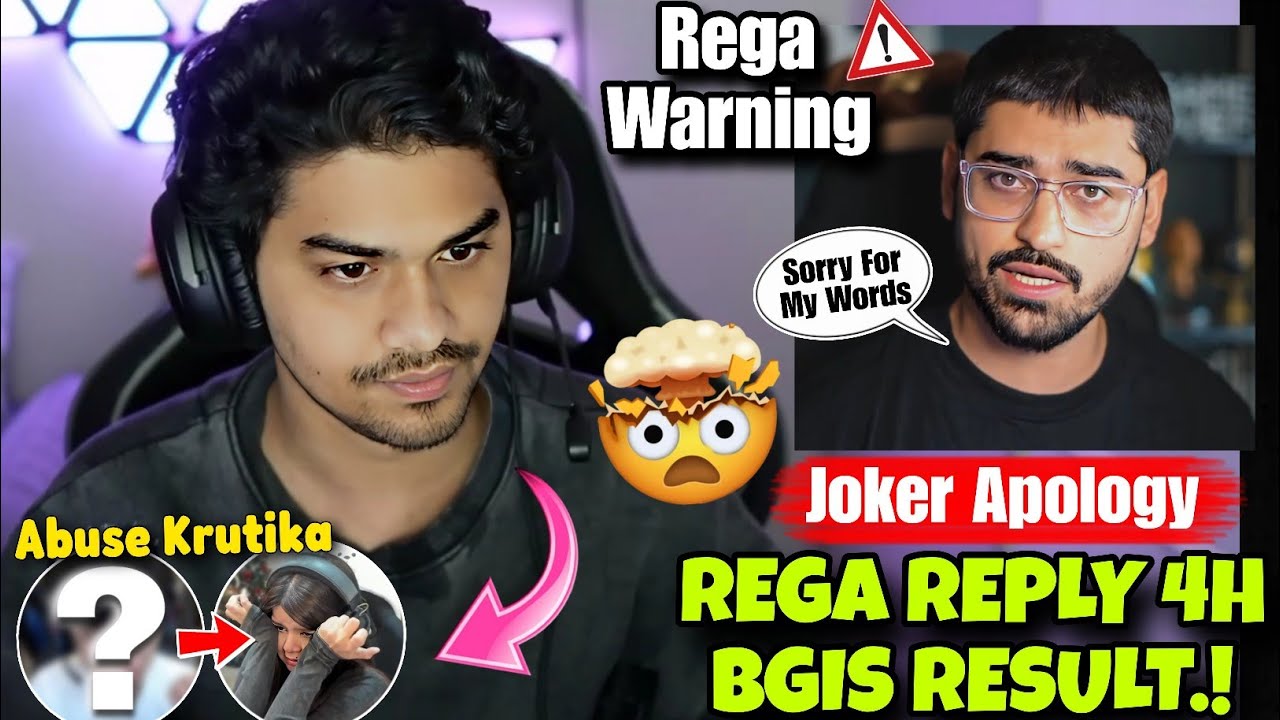 YouTuber Abused Krutika 😱 Rega Going Legal 🚨 Joker Bhai Apology 🙏 4H Bgis Result Revealed 🔥