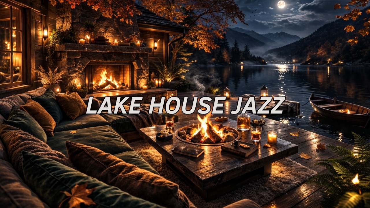 Midnight Jazz & Blues by the Lake 🌙 Cozy Night Lounge Music