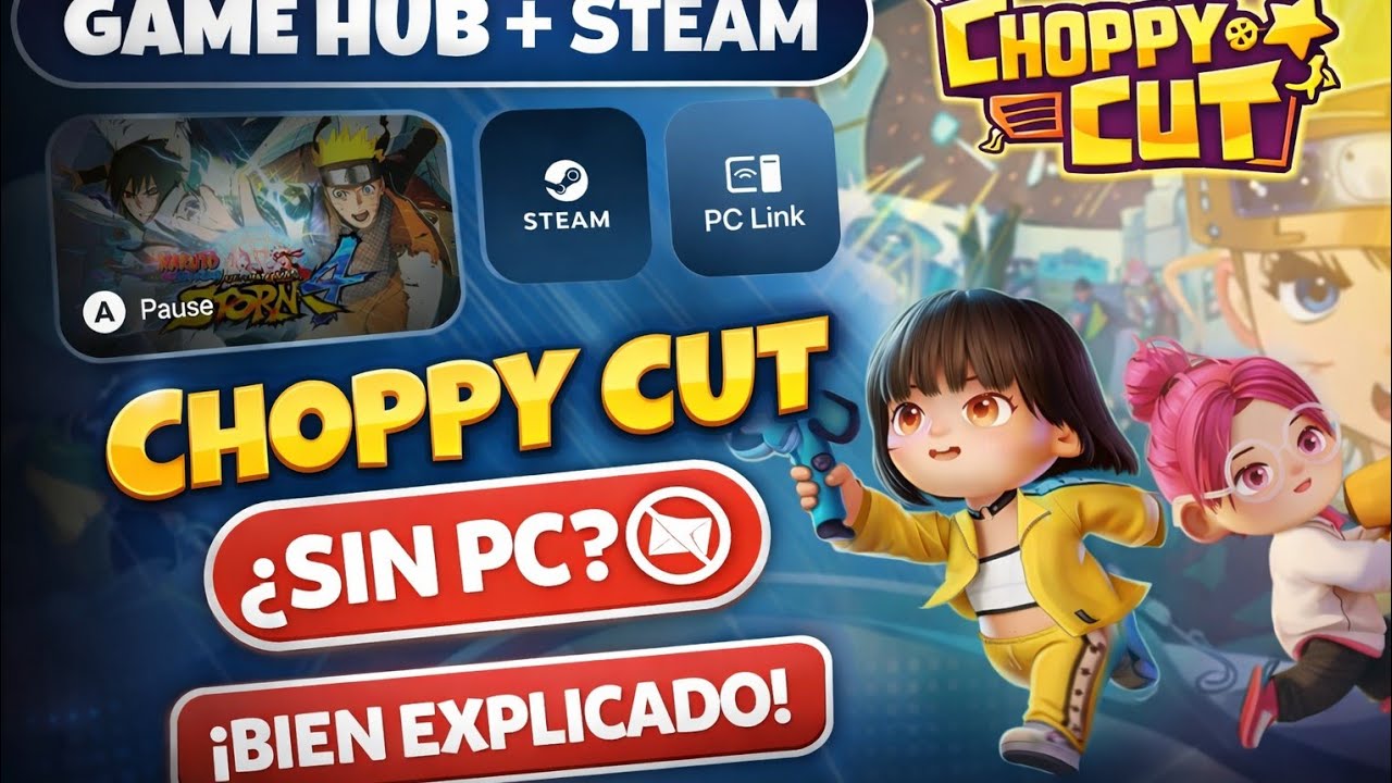 CHOPPY CUT EN CELULAR: CÓMO JUGAR JUEGOS DE STEAM CON GAME HUB (BIEN EXPLICADO)