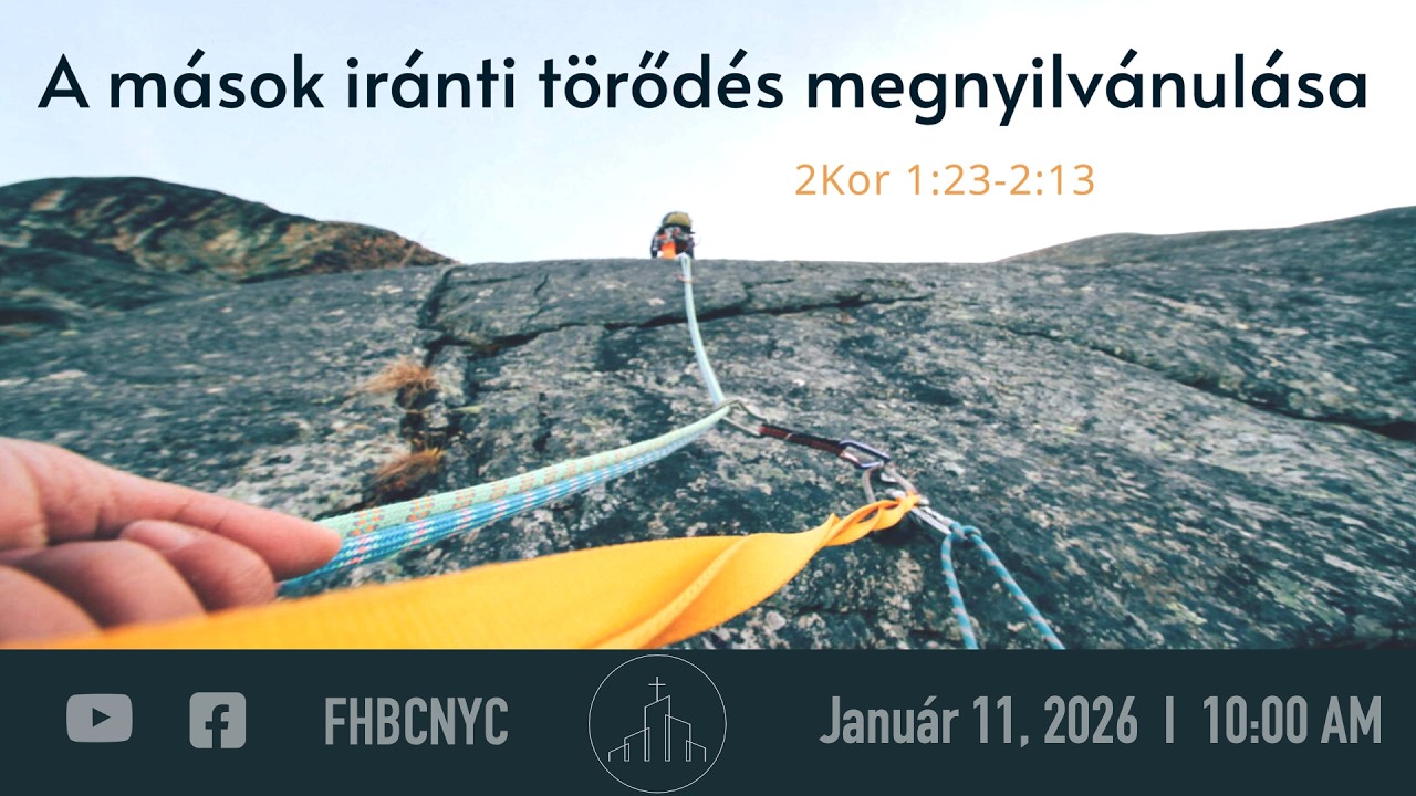 A mások iránti törődés megnyilvánulása | 2Kor 1:23-2:13 | Dr. Gergely István