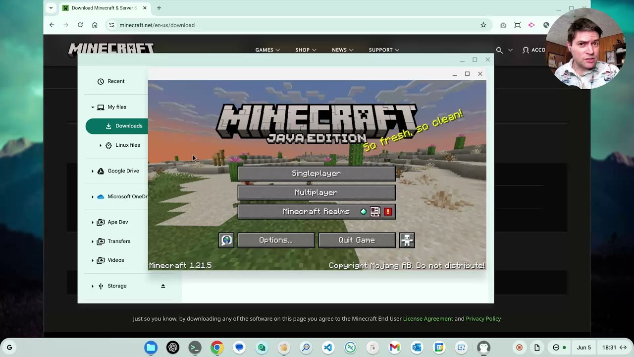 Minecraft Java Edition on ChromeOS Setup