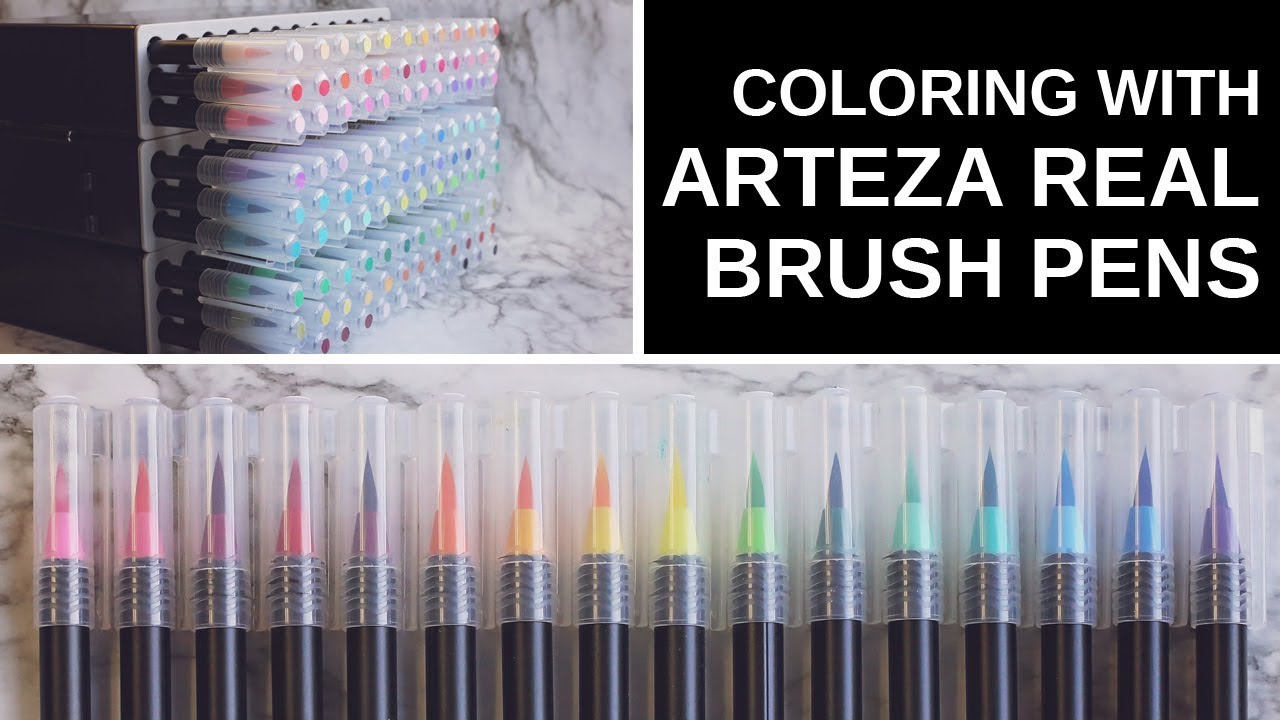 Coloring with Arteza Real Brush Pens