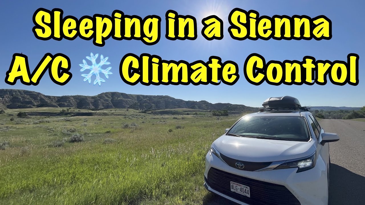Sleeping in a Sienna Hybrid - My Overnight A/C ❄️ Routine with Climate Control - Nomad Van Life