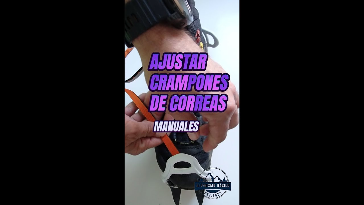 Como ajustar crampones de correas. #escalada #climbing #alpinismo #crampones