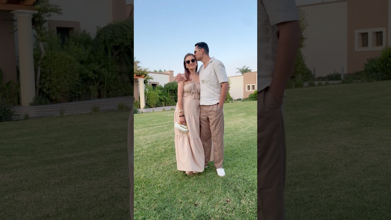 Vacation Outfit Check | Twinning 👫 | Indian Couple In Greece #shorts #ootd #outfit #youtubeshorts