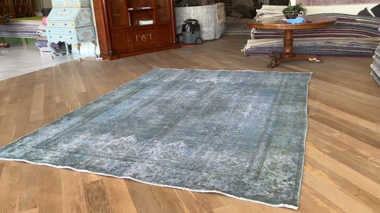 Persischer Vintage Teppich blau 360 x 270 cm