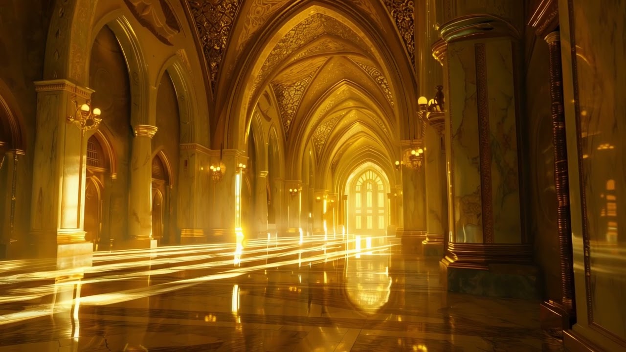 Grand Marble Hallway of Shadows | Queen of Faces Inspired Fantasy Ambience (4K)