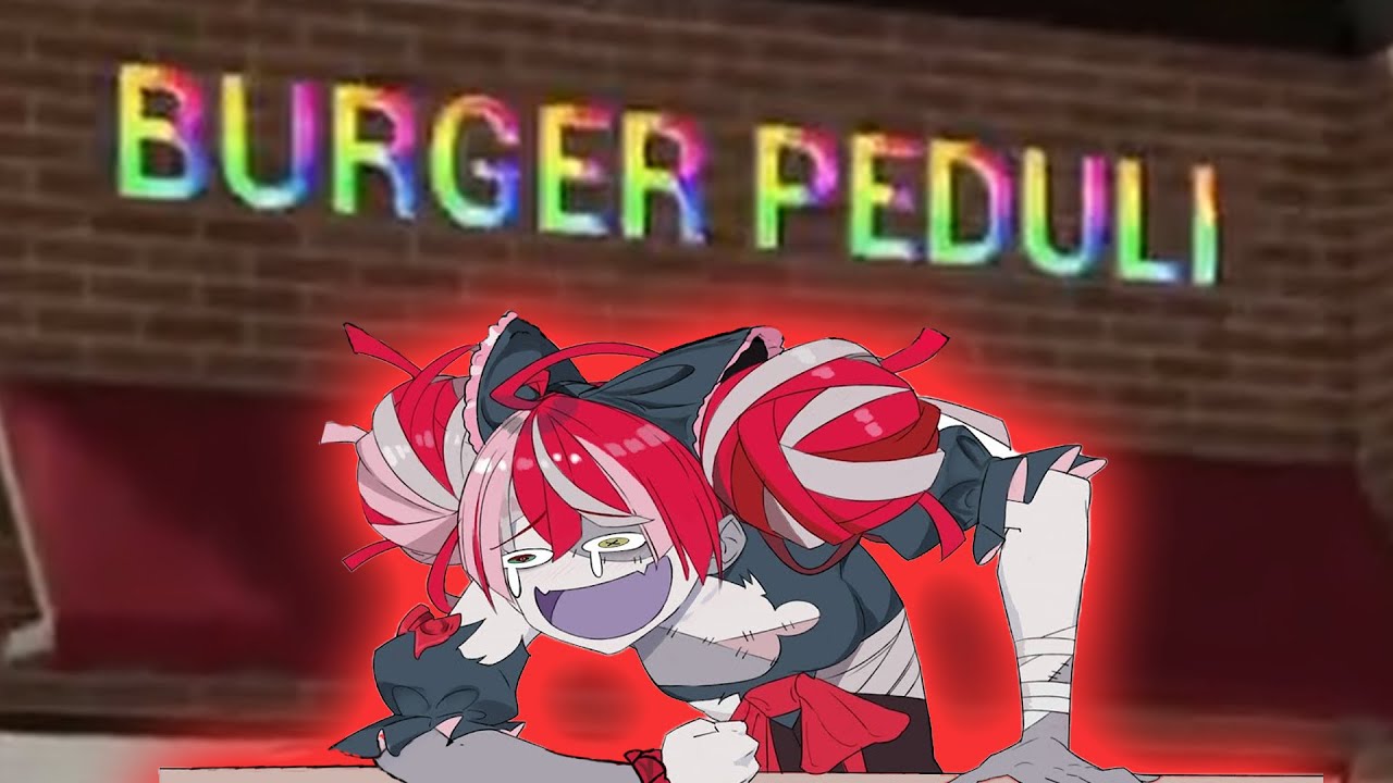 Funny Moment 5 HoloID Collab Play FAST FOOD SIMULATOR.