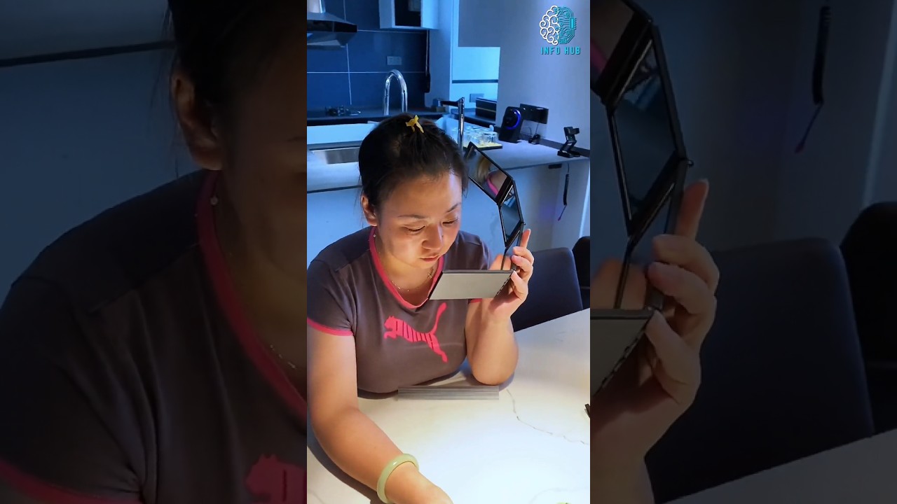 Smart Foldable Mirror for Hair Styling & Skin Check 