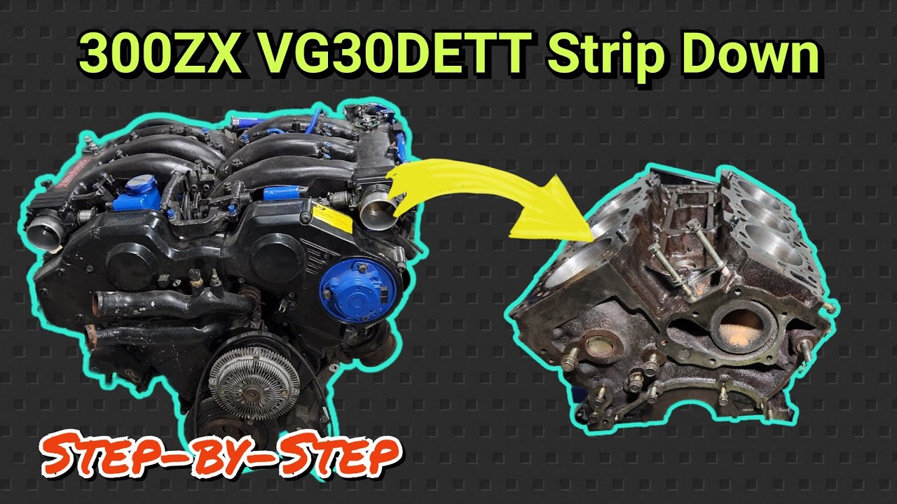 Rozbi&oacute;rka silnika Nissana 300ZX VG30DETT | Wszystkie najważniejsze elementy