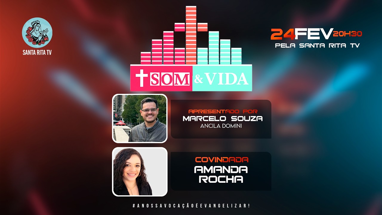 Programa Som e Vida, com Marcelo Souza, recebendo a cantora Amanda Rocha, dia 24/02, &agrave;s 20h30.