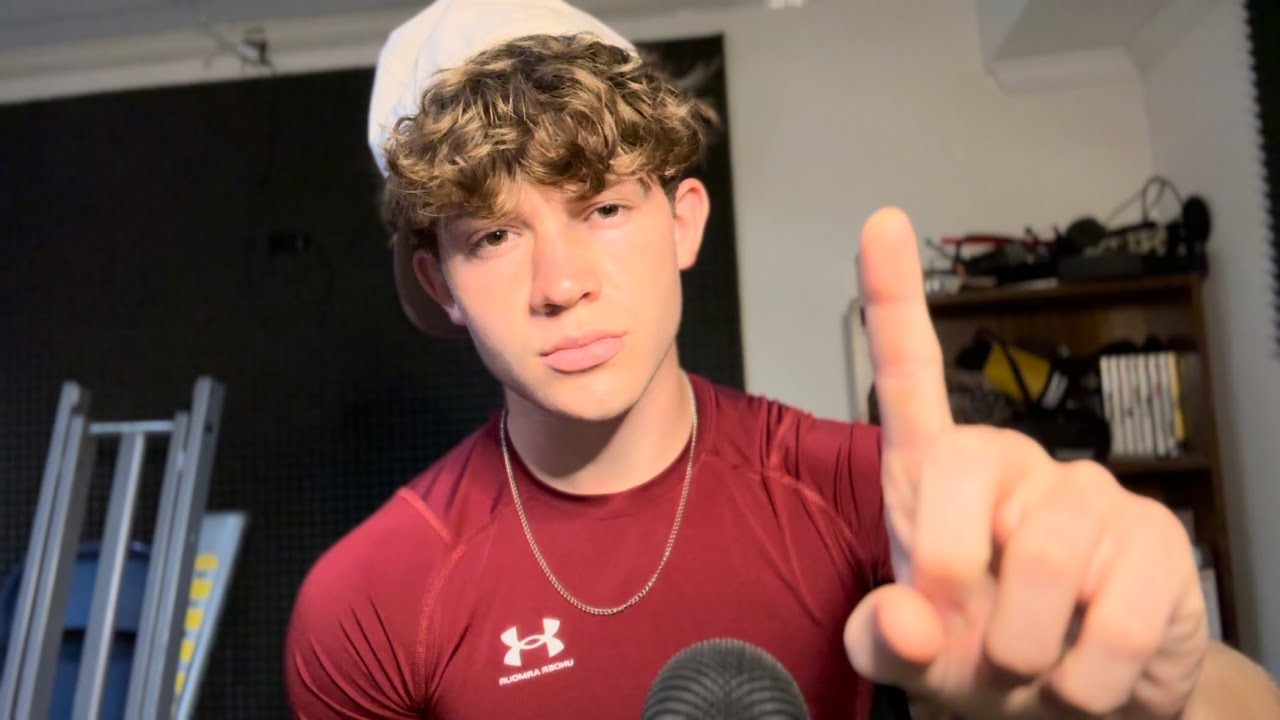 Cool Jock Makes A Deal With You ASMR (gum chewing, body scratching, mouth sounds, hand sounds)