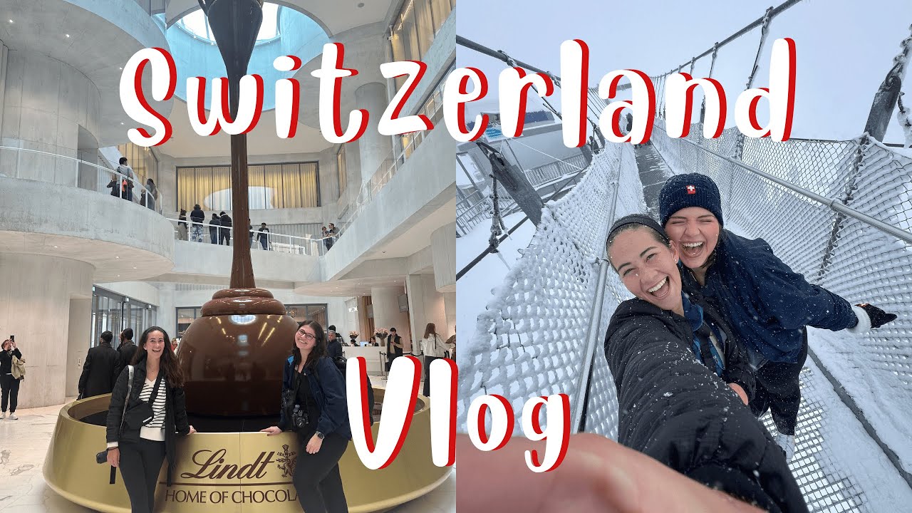 LINDT Chocolate and GLACIER CAVE Exploring!?! | Switzerland Vlog