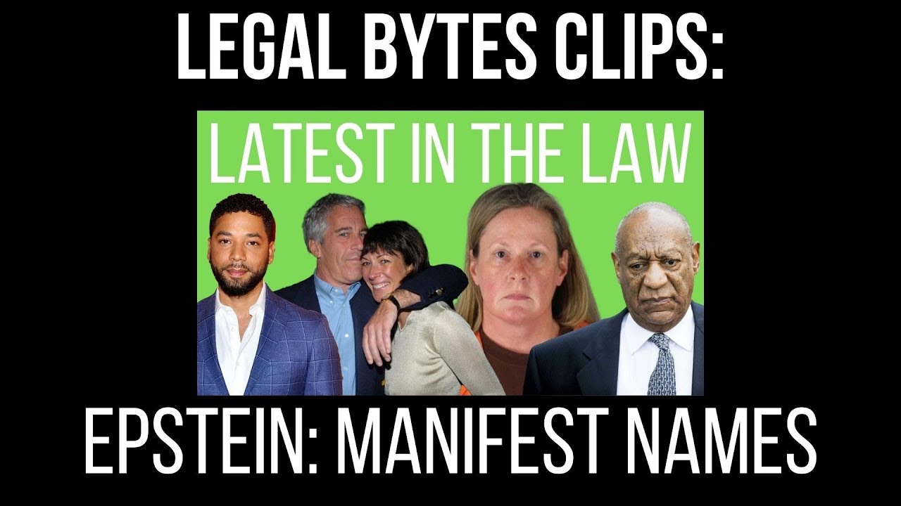 John Glenn is on Epstein's Manifest? | LATEST IN THE LAW