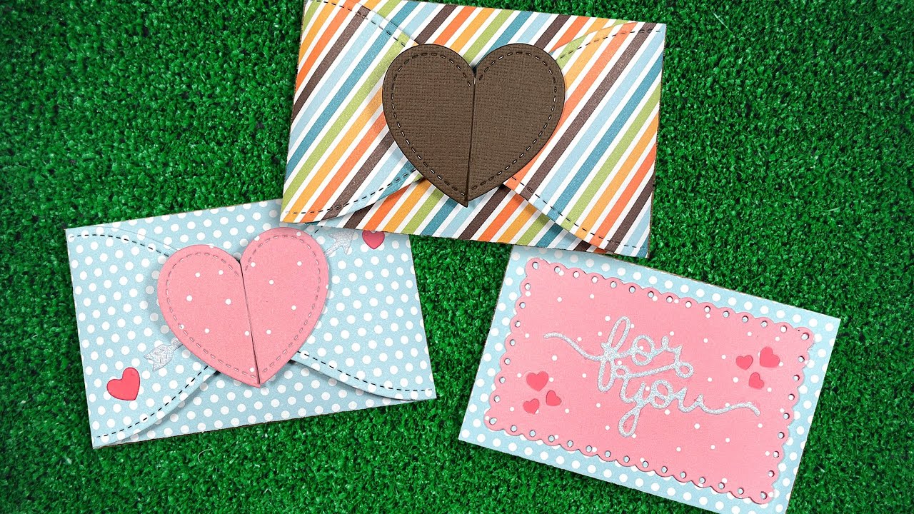 Gift Card Heart Envelope + 2 projects from start to finish!