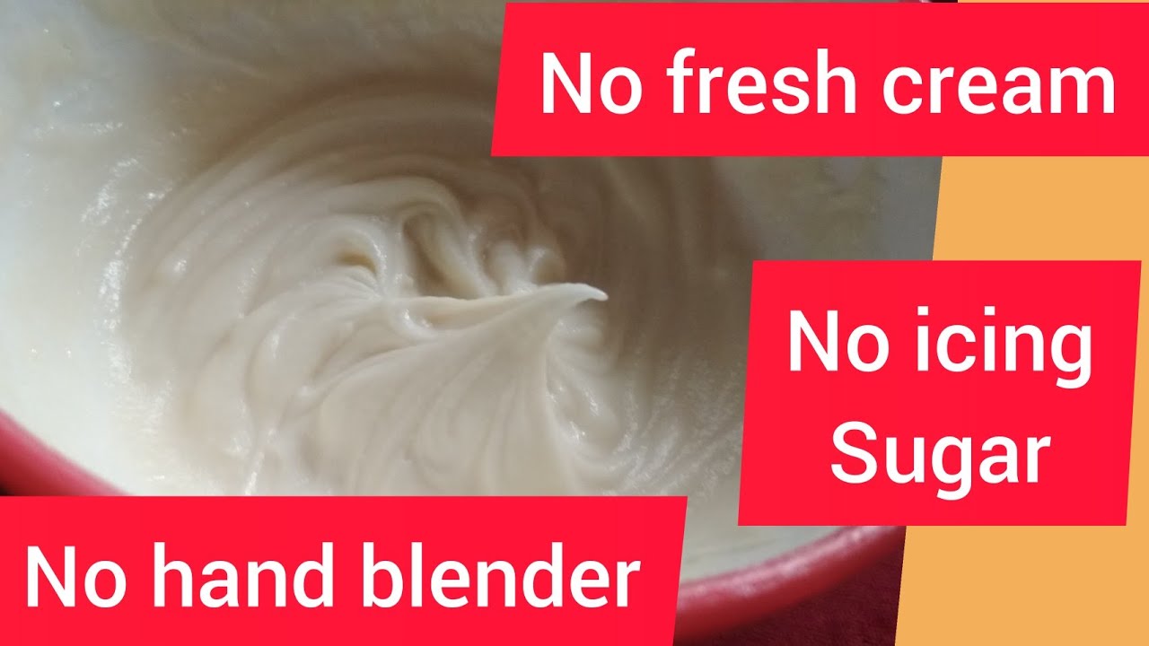 Whipping cream with maida-No fresh cream,  No hand blender